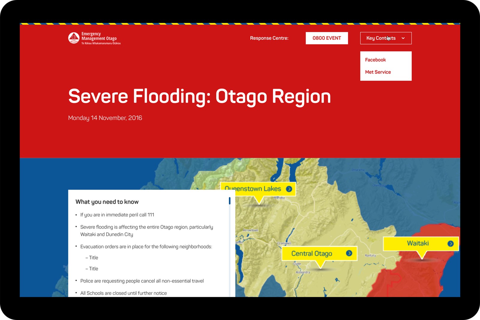 Otago Civil Defence And Emergency Management Website Nz Otago Civil Defence And Emergency Management Website Nz