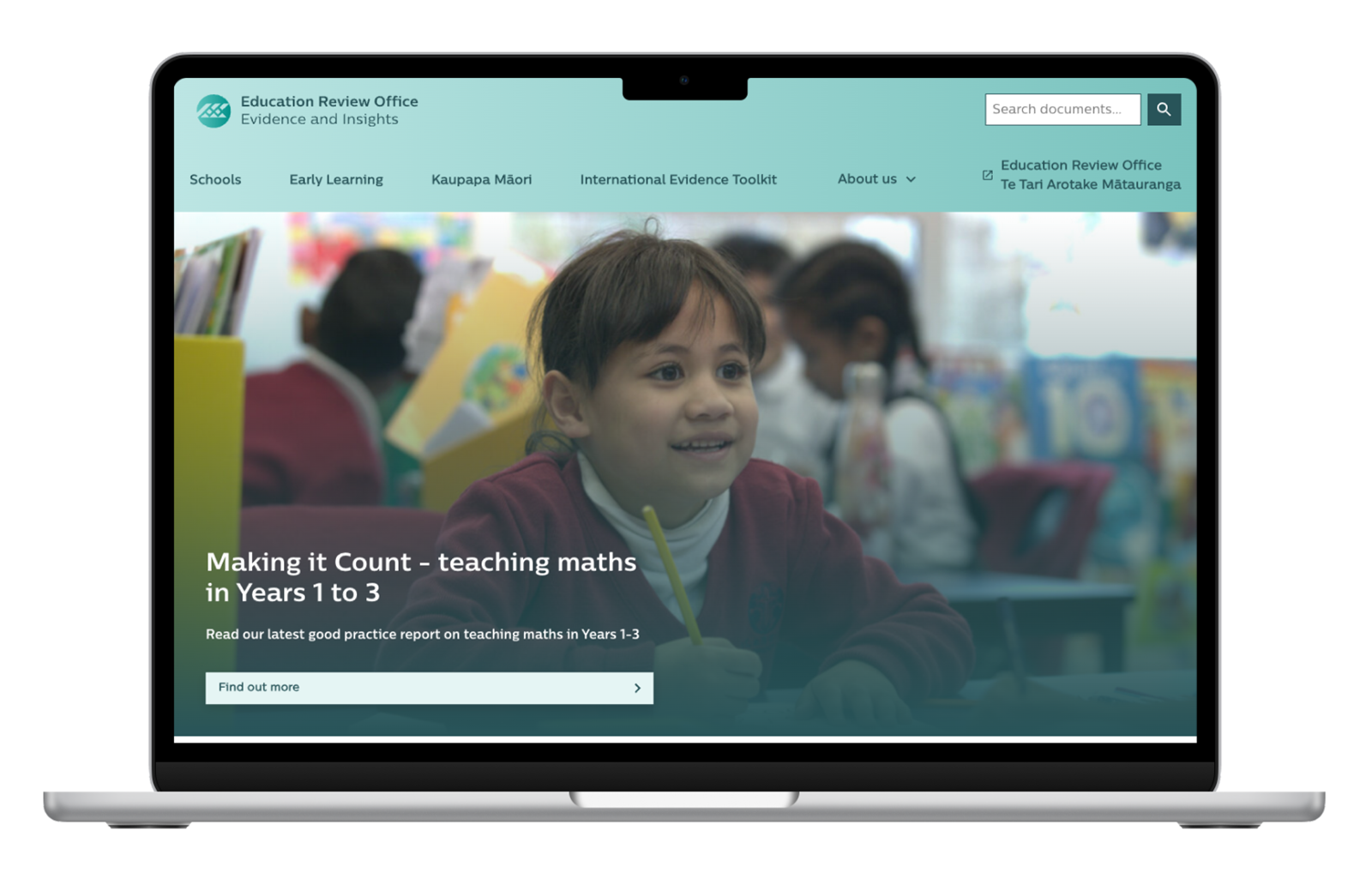 The Education Review Office Evidence and Insights landing page